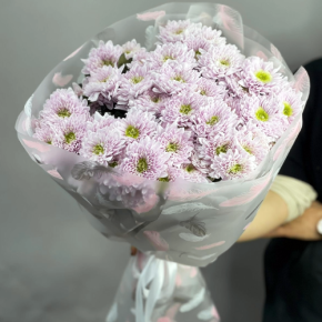 Букет "Нежный комплимент" из 9 кустовых хризантем в Наро-Фоминске