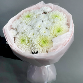 Букет из микса белых хризантем Магнум  в Наро-Фоминске