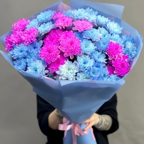 Букет "Матильда" из 15 кустовых хризантем в Наро-Фоминске