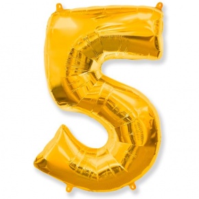 Шар гелиевый цифра 5 (40х102 см) в Наро-Фоминске
