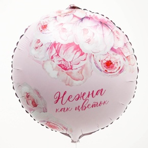 Шар «Нежна как цветок» круг в Наро-Фоминске