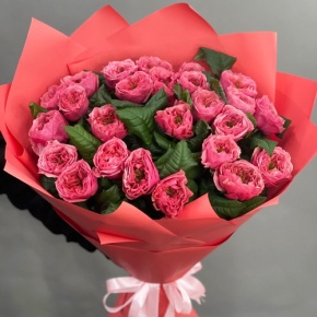 Букет из 25 махровых пионовидных роз Риджентс парк  (70 см) в Наро-Фоминске