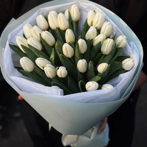 Букет из 31 белого тюльпана в Наро-Фоминске