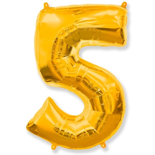 Шар гелиевый цифра 5 (40х102 см) в Наро-Фоминске