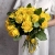 Букет из 25 лимонных роз с рускусом (40 см) в Наро-Фоминске
