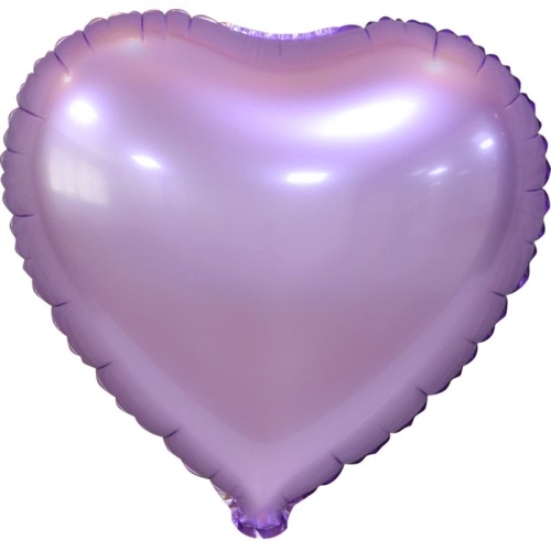 Сердце сиреневое фольгированный шар с гелием (45 см) в Наро-Фоминске