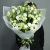 Букет "Грин ти" из кустовых роз, гербер и эустом в Наро-Фоминске