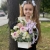 Композиция с георгинами на 1 сентября в белом ящике в Наро-Фоминске