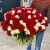 Букет 151 роза красный и белый микс (60 см) в Наро-Фоминске