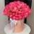 Композиция в шляпной коробке из 113 пионов Корал Шарм в Наро-Фоминске