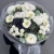 Букет "Белоснежная нежность" из георгин, брассики, хризантем Ньютон, эрингиума и гербер в Наро-Фоминске