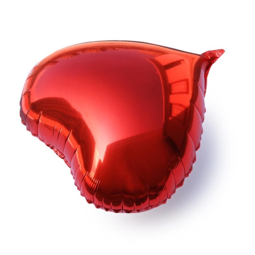 Сердце красное фольгированный шар с гелием (45 см) в Наро-Фоминске